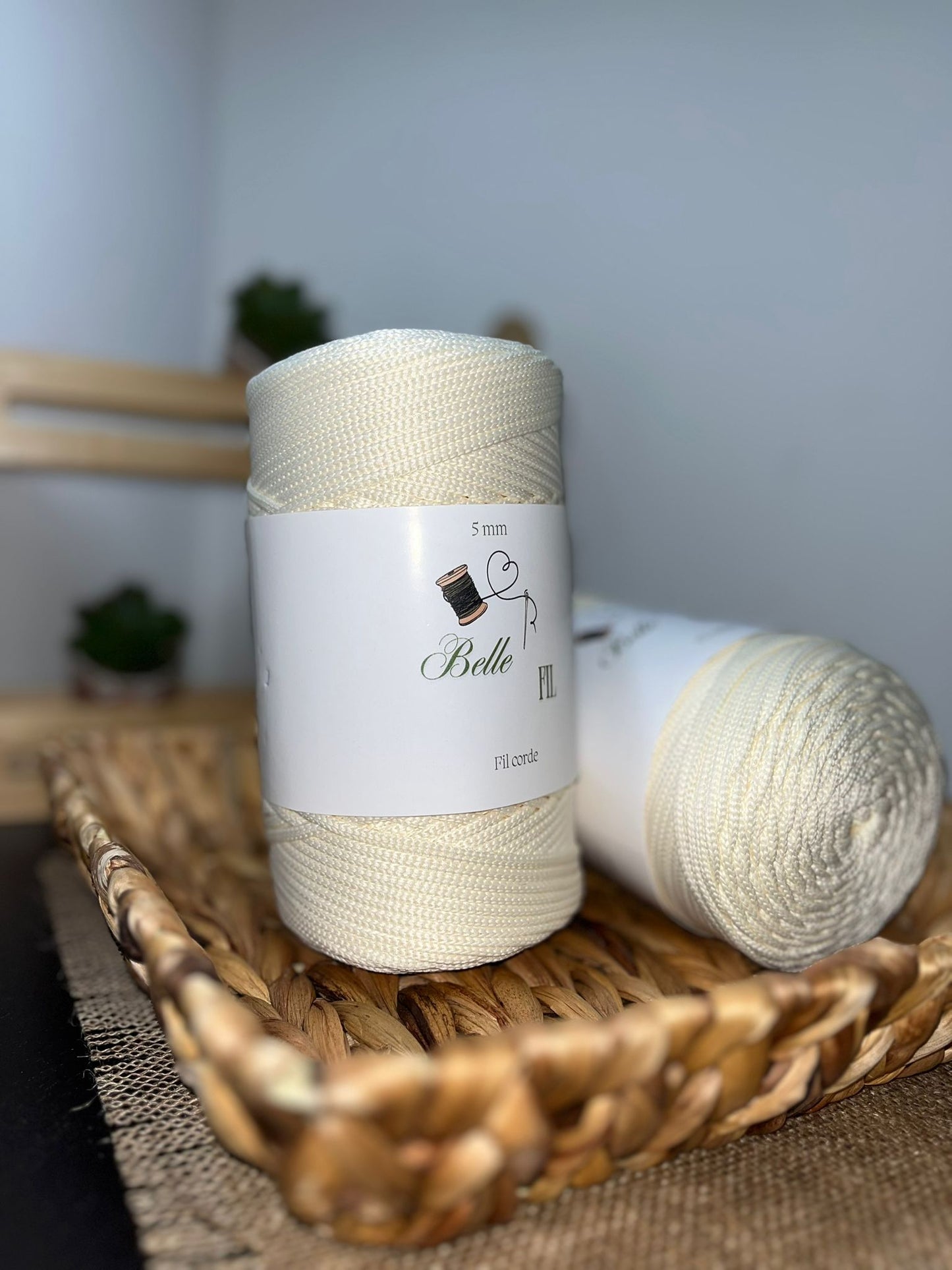 Fil corde blanc cassé