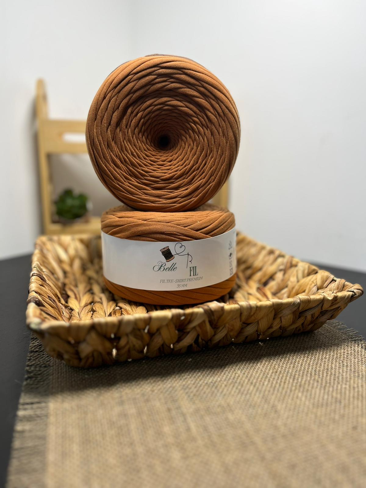 Fil T-SHIRT marron caramel