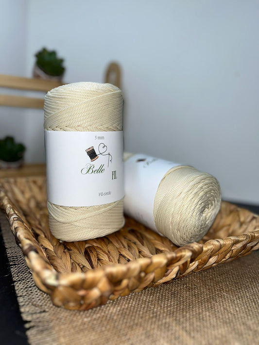 Fil corde ivoire clair