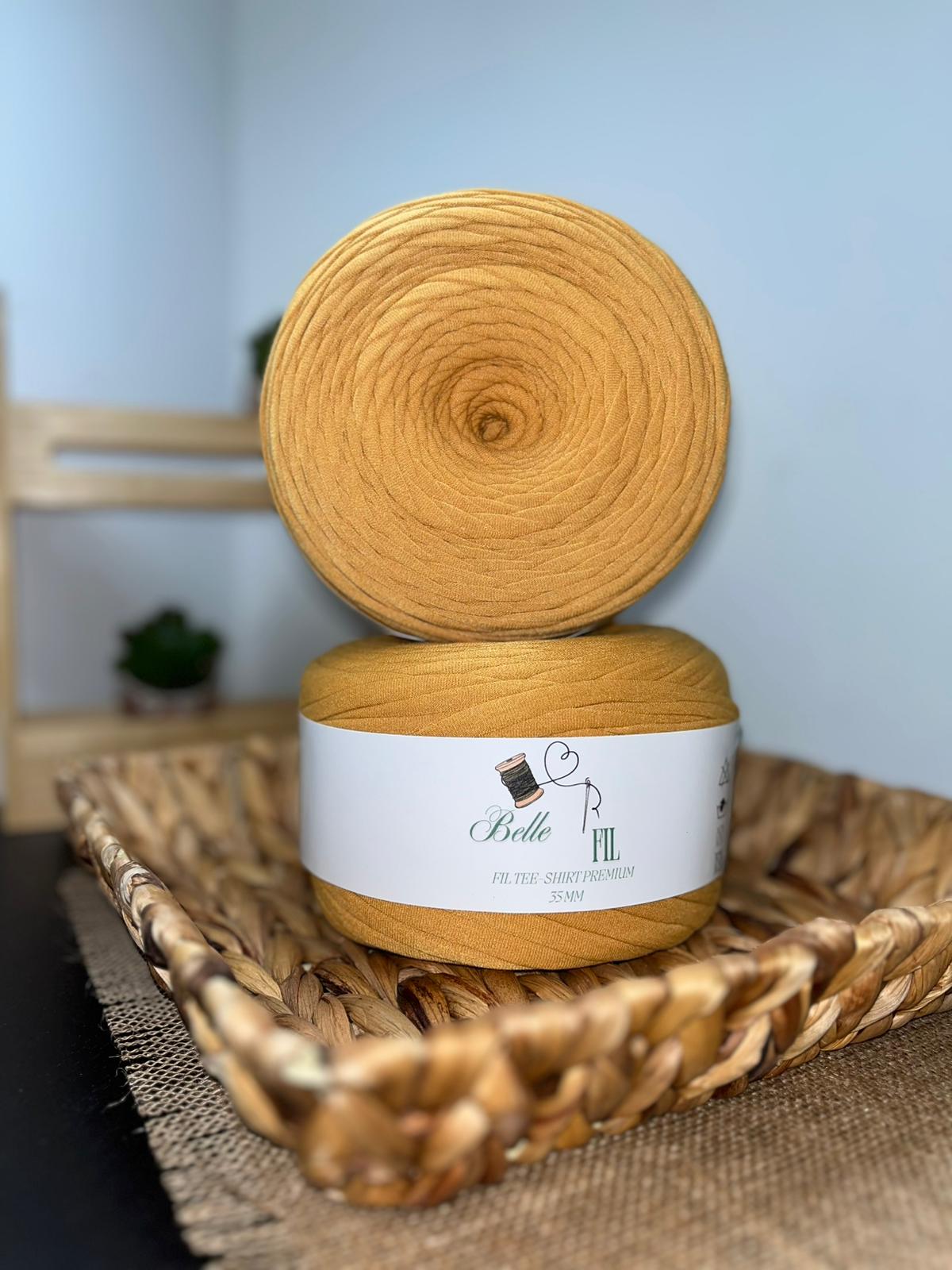 Fil T-shirt jaune moutarde