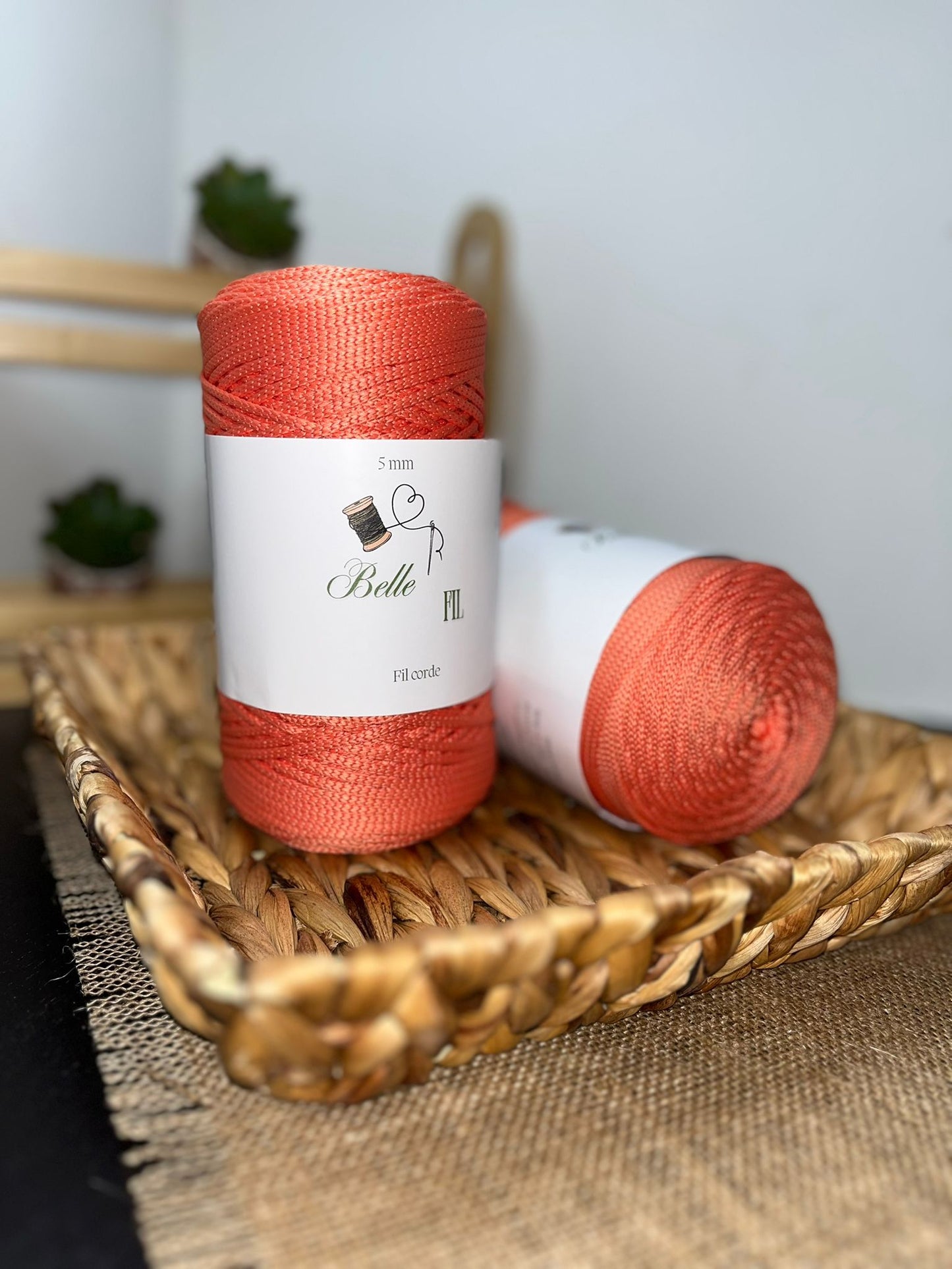 Fil corde orange corail