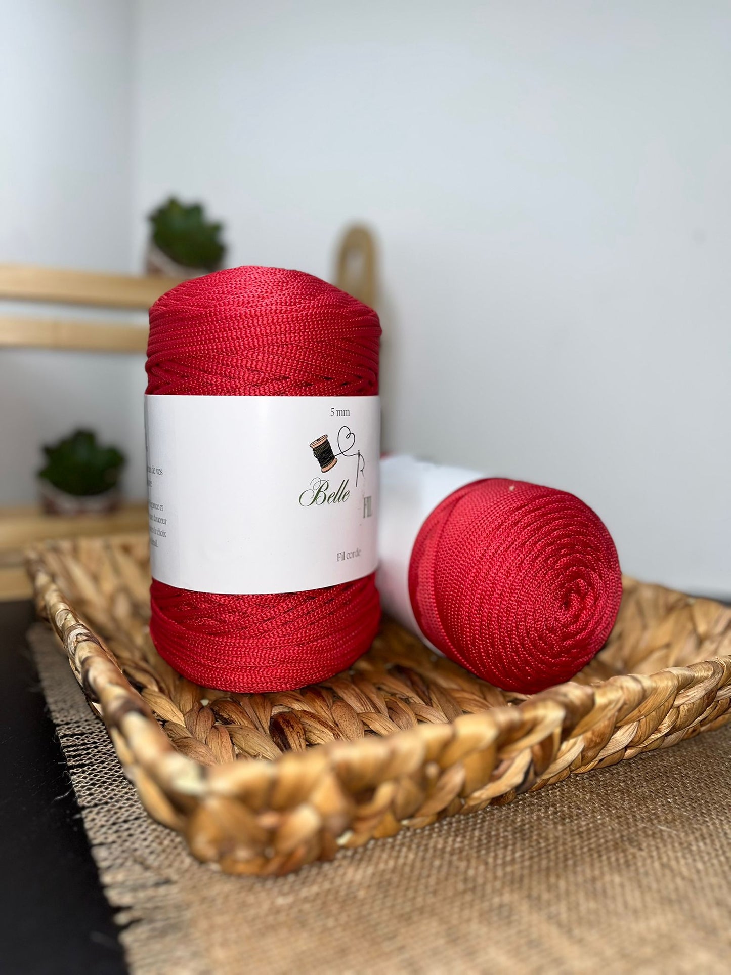 Fil corde rouge intense