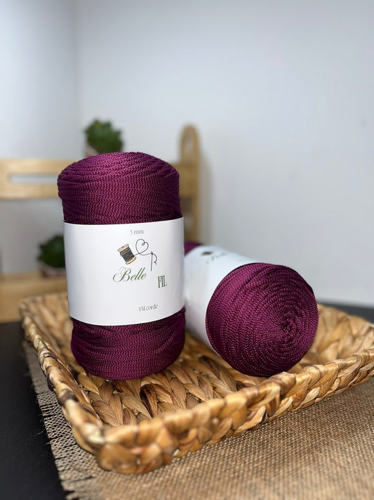 Fil corde prune violacé